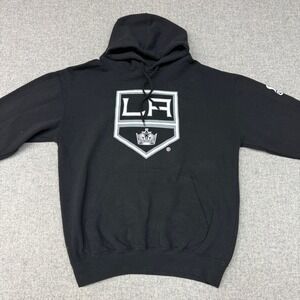Dodger LA Kings NHL Hoodie Size Medium Black Los Angeles Times Sleeve Graphic